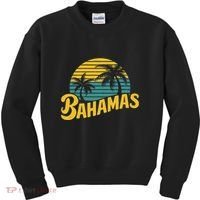 Bahamas Vacation Beach Palm Retro Tropical Kids Sweatshirt thumb 0