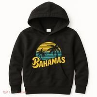 Bahamas Vacation Beach Palm Retro Tropical Kids Hoodie thumb 0