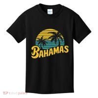 Bahamas Vacation Beach Palm Retro Tropical Kids T-Shirt thumb 0