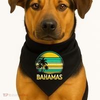 Bahamas Vacation Beach USA-Made Doggie Bandana thumb 1