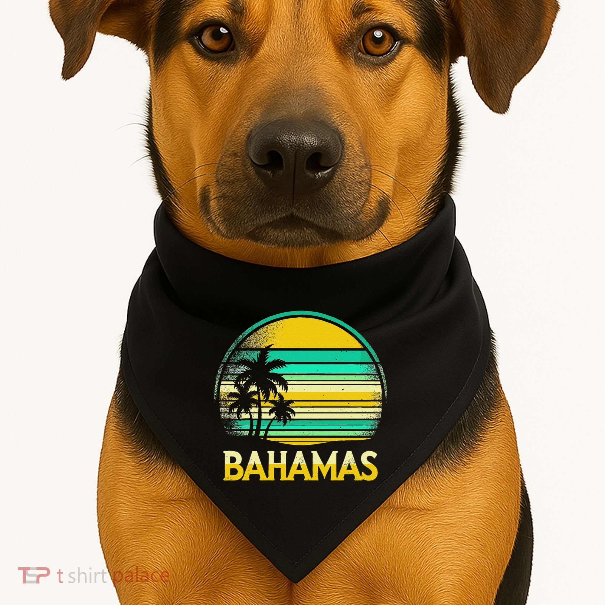 Bahamas Vacation Beach USA-Made Doggie Bandana