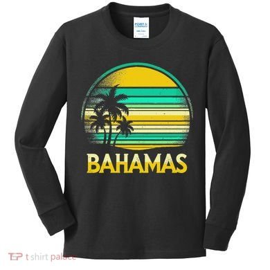 Bahamas Vacation Beach Kids Long Sleeve Shirt