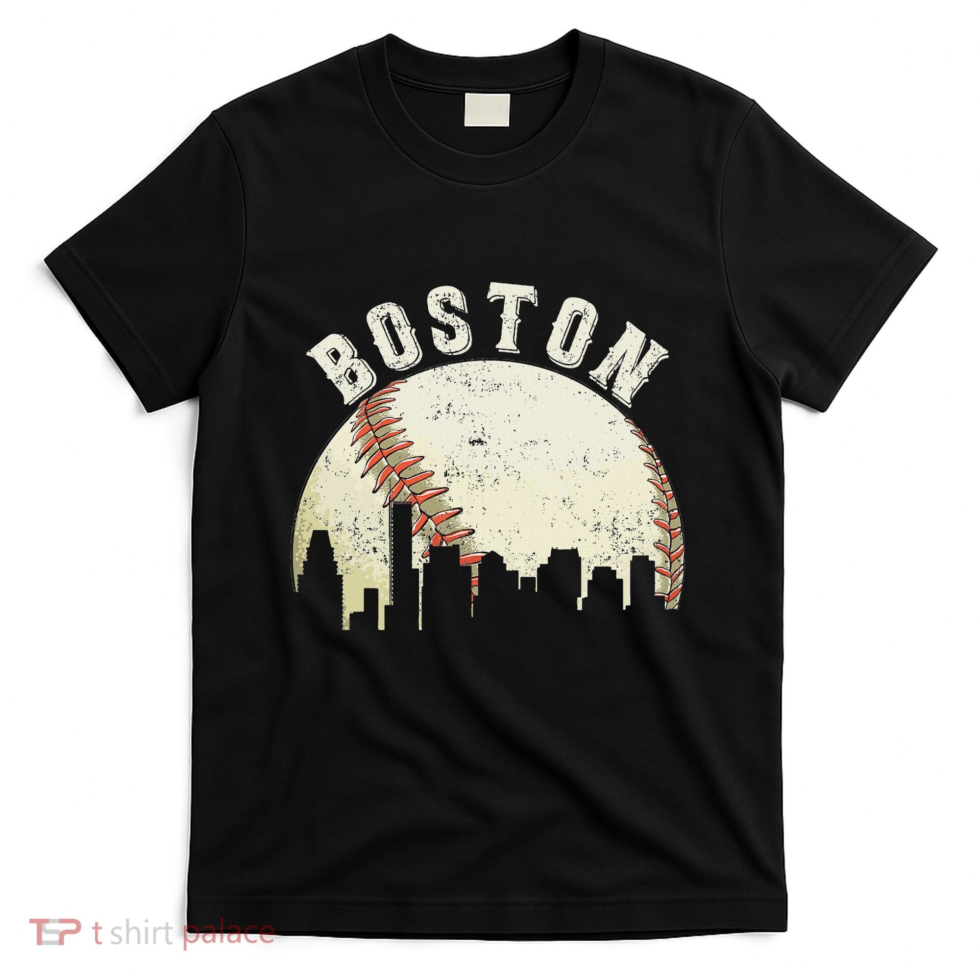 Boston Vintage Baseball Distressed T-Shirt