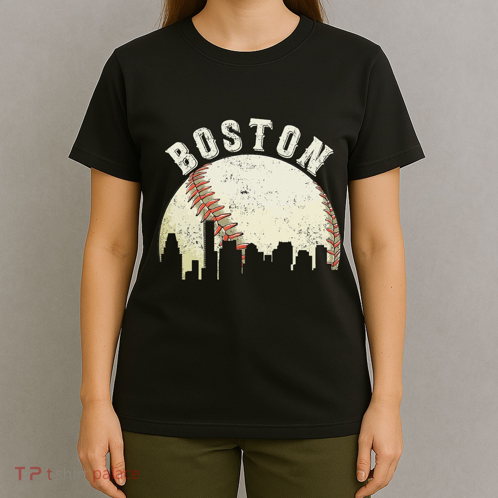 Boston Vintage Baseball Distressed T-Shirt