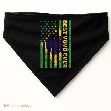 Best Vovô Brazil American Flag USA-Made Doggie Bandana
