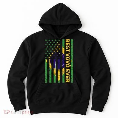 Best Vovô Brazil American Flag Hoodie