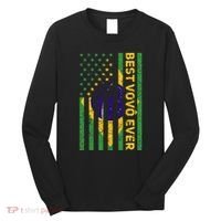 Best Vovô Brazil American Flag Long Sleeve Shirt thumb 0