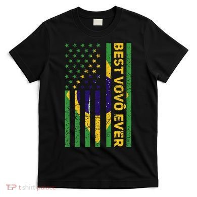 Best Vovô Brazil American Flag T-Shirt