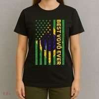 Best Vovô Brazil American Flag T-Shirt thumb 4