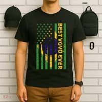 Best Vovô Brazil American Flag T-Shirt thumb 6