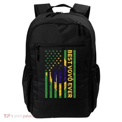 Best Vovô Brazil American Flag Backpack