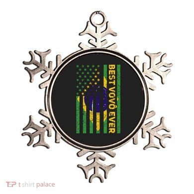 Best Vovô Brazil American Flag Ornament