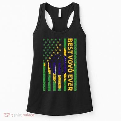 Best Vovô Brazil American Flag Women's Tank Top