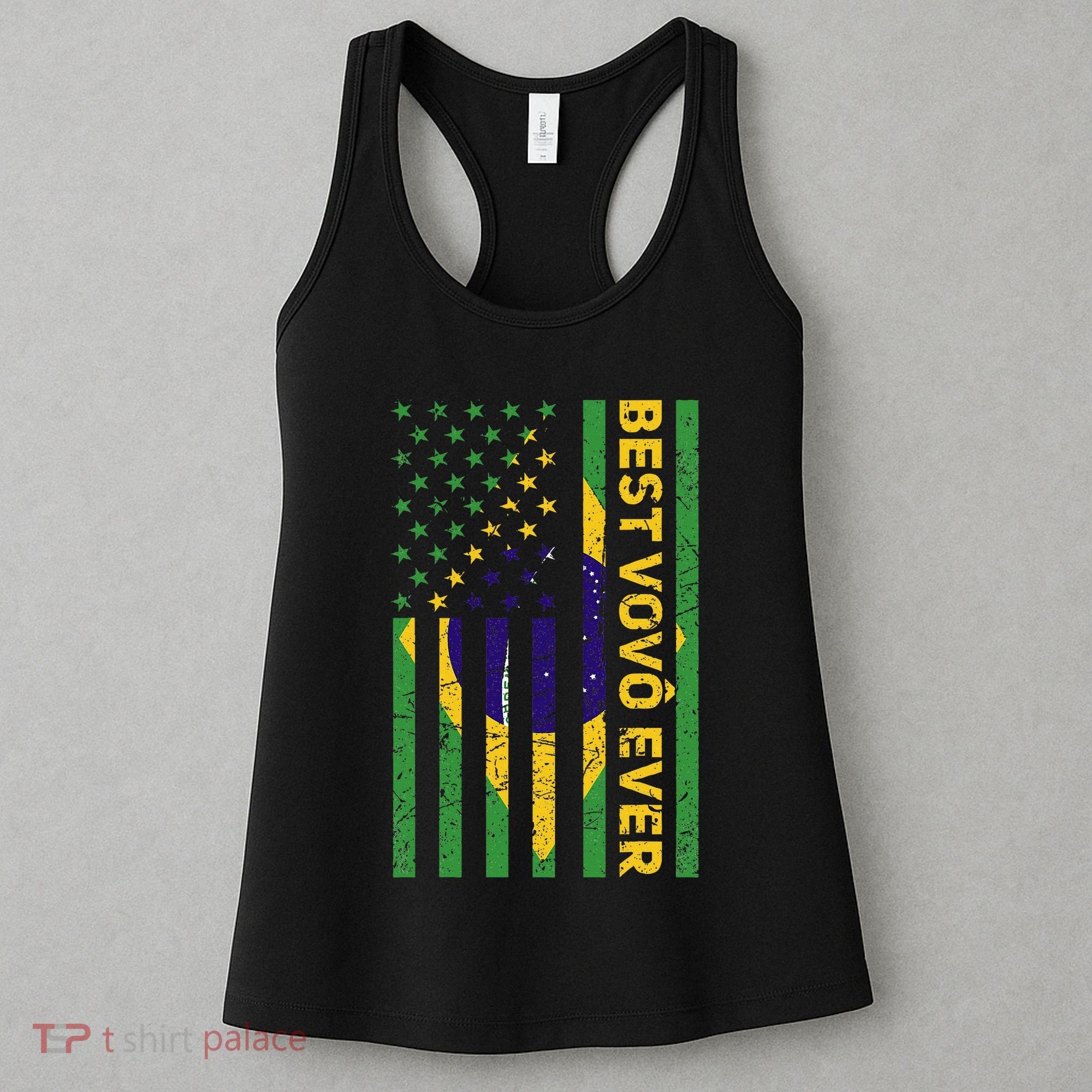 Best Vovô Brazil American Flag Women's Tank Top