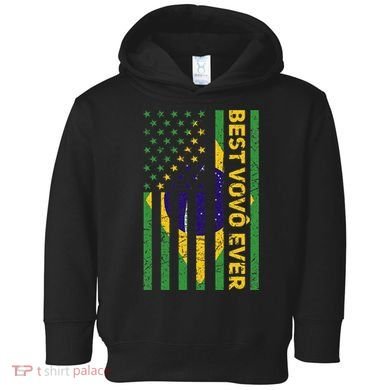 Best Vovô Brazil American Flag Toddler Hoodie