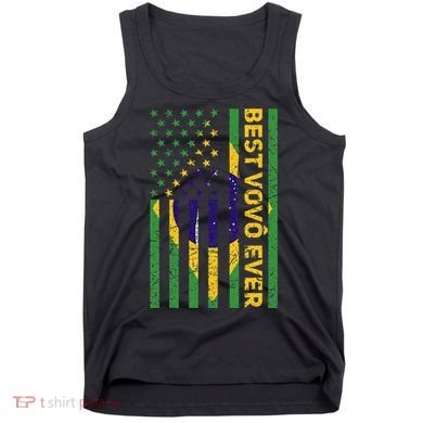 Best Vovô Brazil American Flag Tank Top