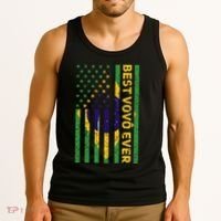 Best Vovô Brazil American Flag Tank Top thumb 3