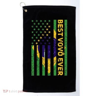 Best Vovô Brazil American Flag Golf Towel