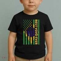 Best Vovô Brazil American Flag Toddler T-Shirt thumb 2
