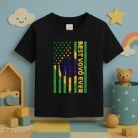 Best Vovô Brazil American Flag Toddler T-Shirt thumb 3