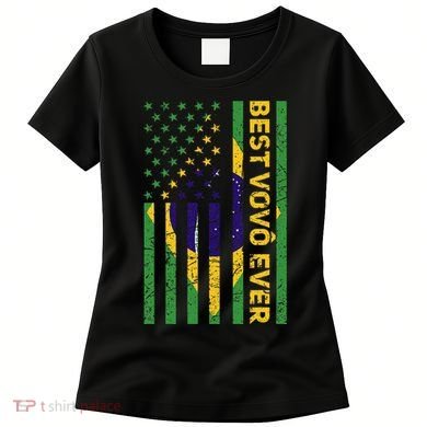 Best Vovô Brazil American Flag Women's T-Shirt