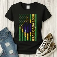 Best Vovô Brazil American Flag Women's T-Shirt thumb 3