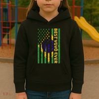 Best Vovô Brazil American Flag Kids Hoodie thumb 3