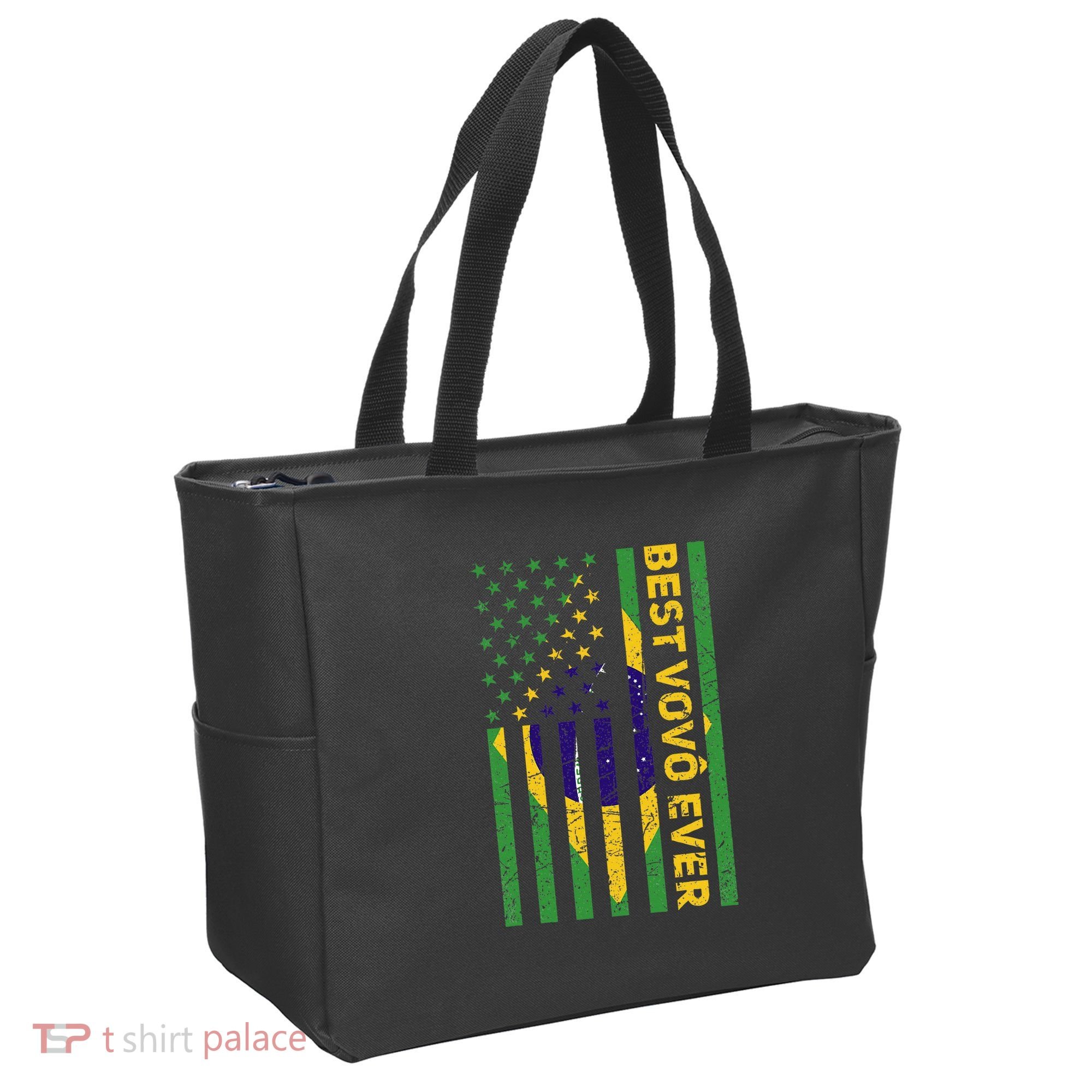 Best Vovô Brazil American Flag Tote Bag