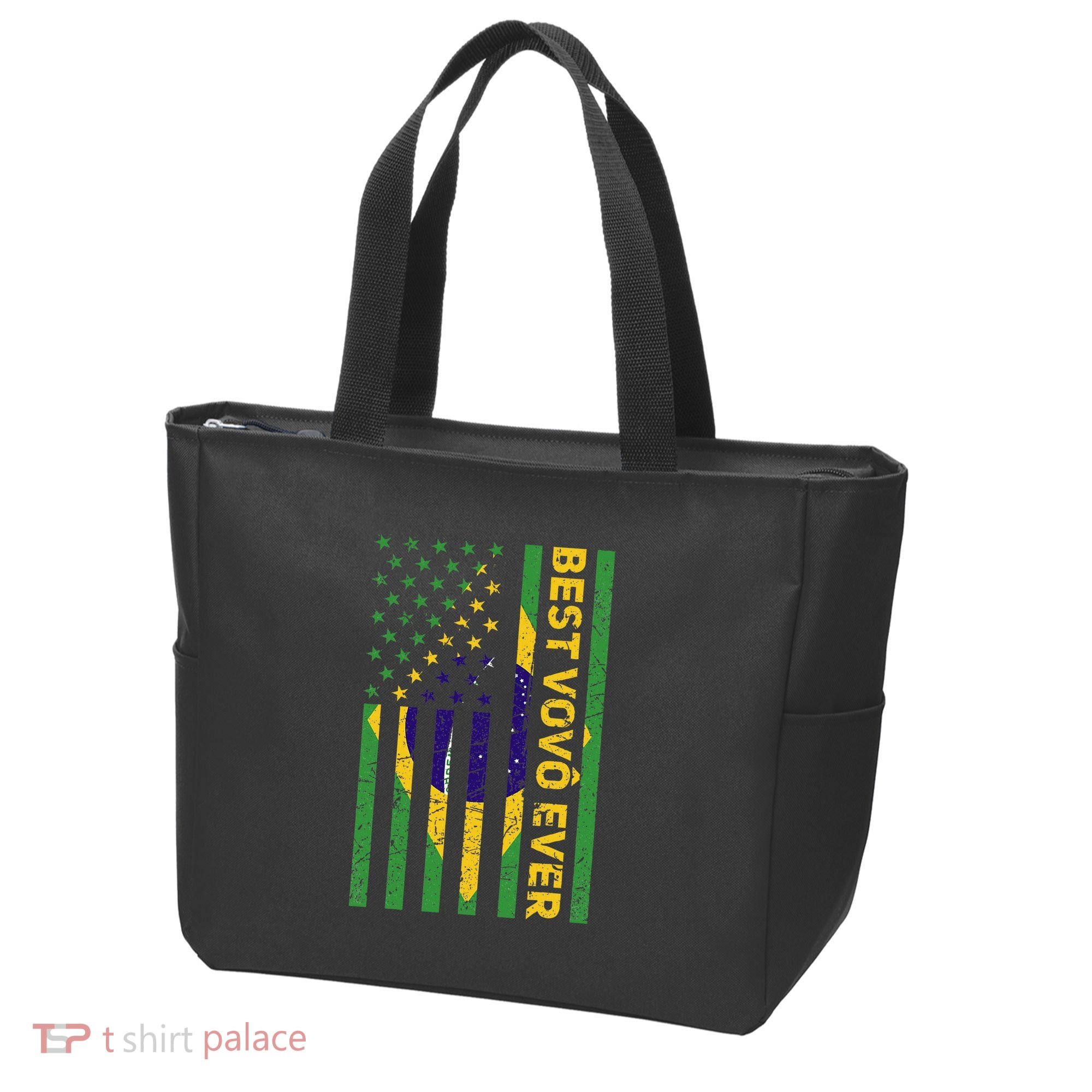 Best Vovô Brazil American Flag Tote Bag