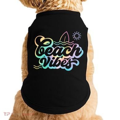 Beach Vibes Colorful Ocean Doggie Tank