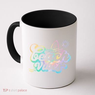 Beach Vibes Colorful Ocean Coffee Mug