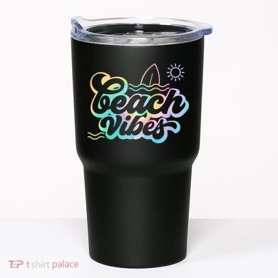 Beach Vibes Colorful Ocean Tumbler