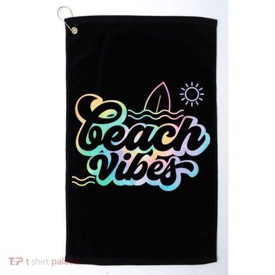 Beach Vibes Colorful Ocean Golf Towel