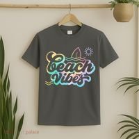 Beach Vibes Colorful Ocean T-Shirt thumb 2