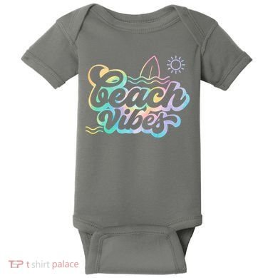 Beach Vibes Colorful Ocean Baby Bodysuit