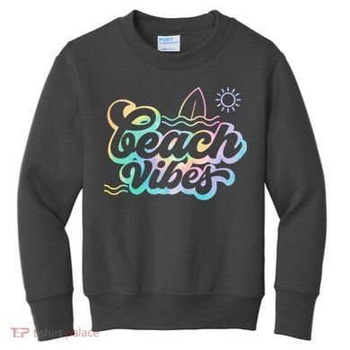 Beach Vibes Colorful Ocean Kids Sweatshirt