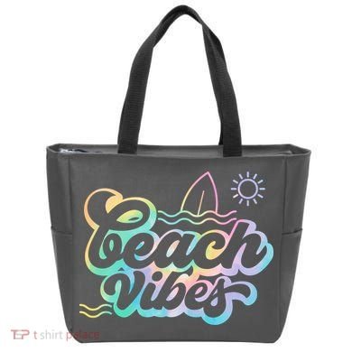 Beach Vibes Colorful Ocean Tote Bag