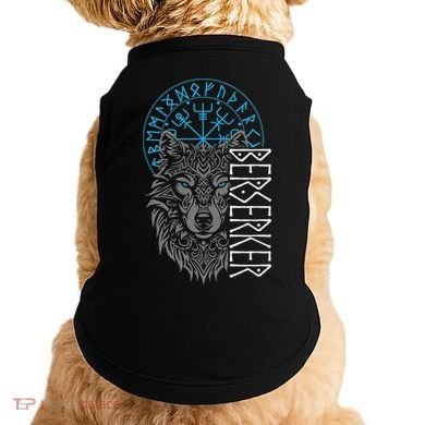 Berserker & Viking Compass Nordic Wolf Design  Doggie Tank