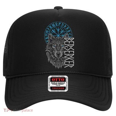 Berserker & Viking Compass Nordic Wolf Design  Hat
