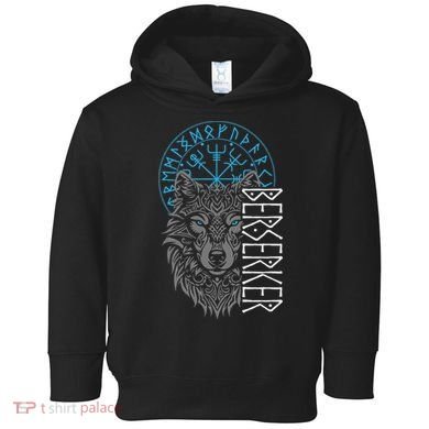 Berserker & Viking Compass Nordic Wolf Design  Toddler Hoodie