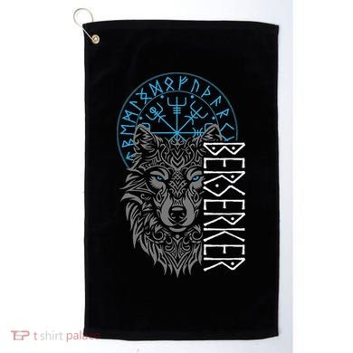 Berserker & Viking Compass Nordic Wolf Design  Golf Towel