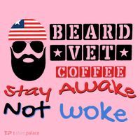 Beard vet coffee happy 4th of july Independence Day Coaster thumb 2