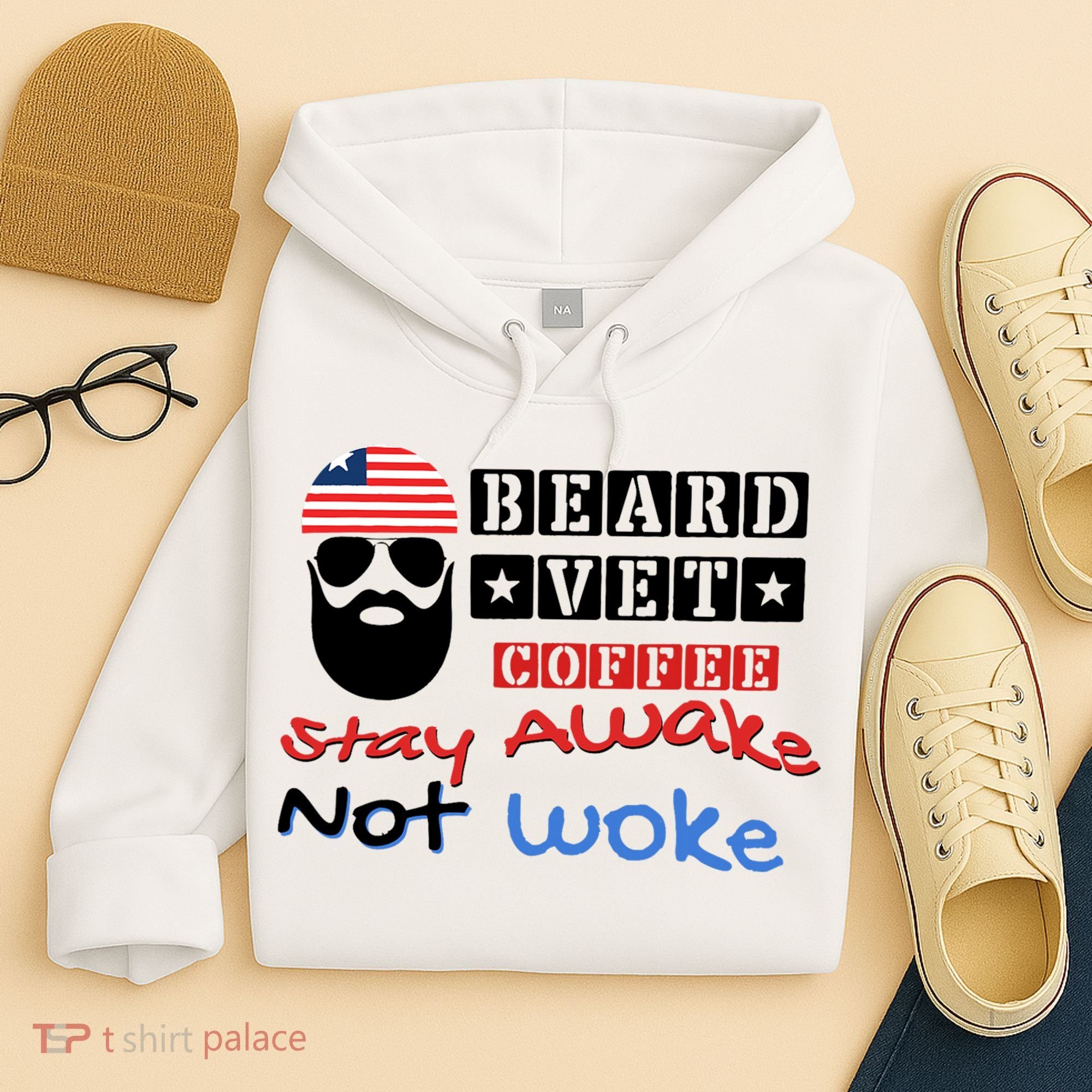 Beard vet coffee happy 4th of july Independence Day Hoodie