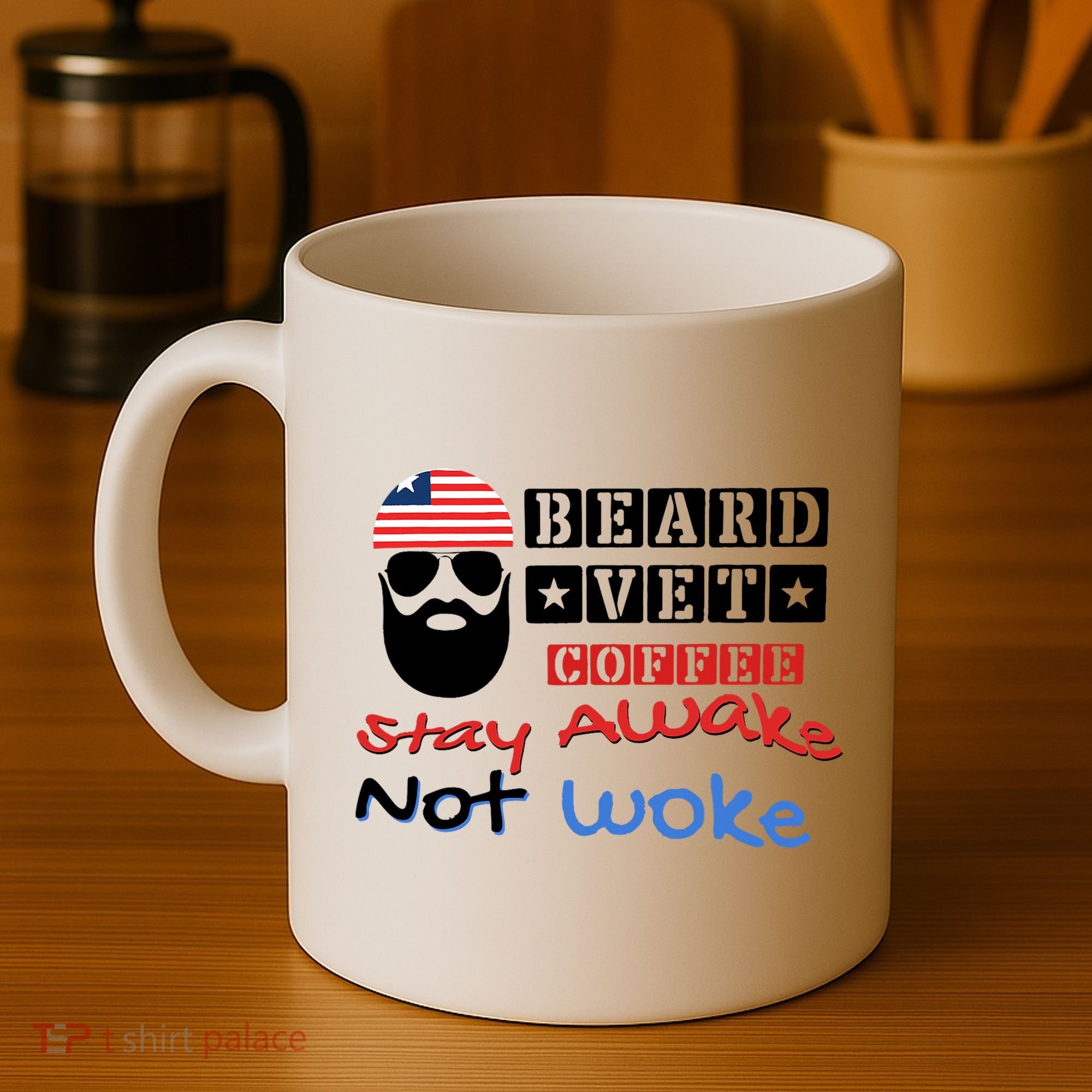 Beard vet coffee happy 4th of july Independence Day Coffee Mug