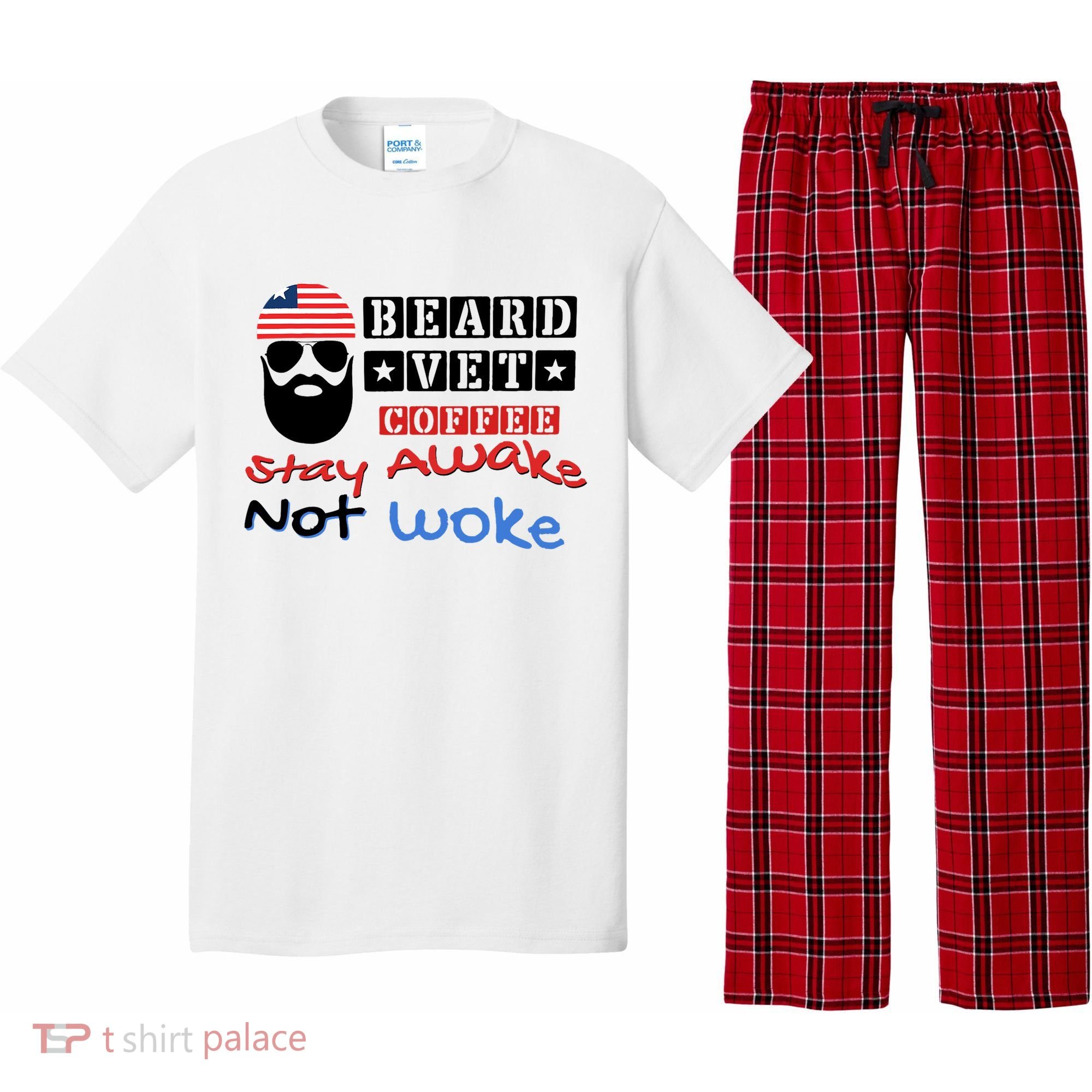 Beard vet coffee happy 4th of july Independence Day Pajama Set