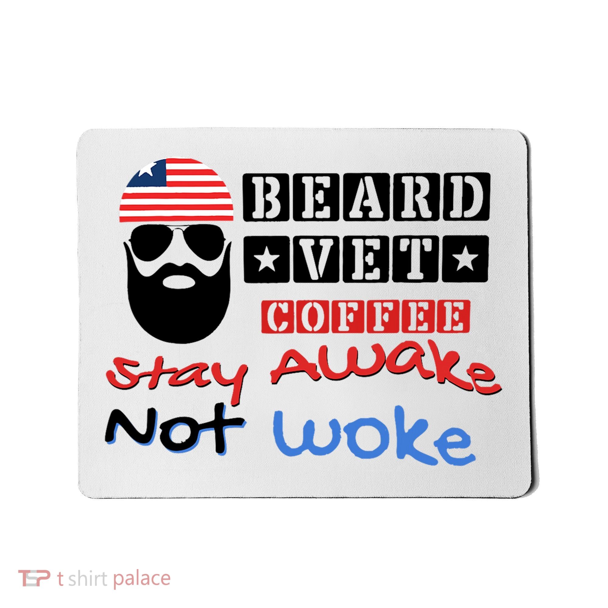 Beard vet coffee happy 4th of july Independence Day Mousepad