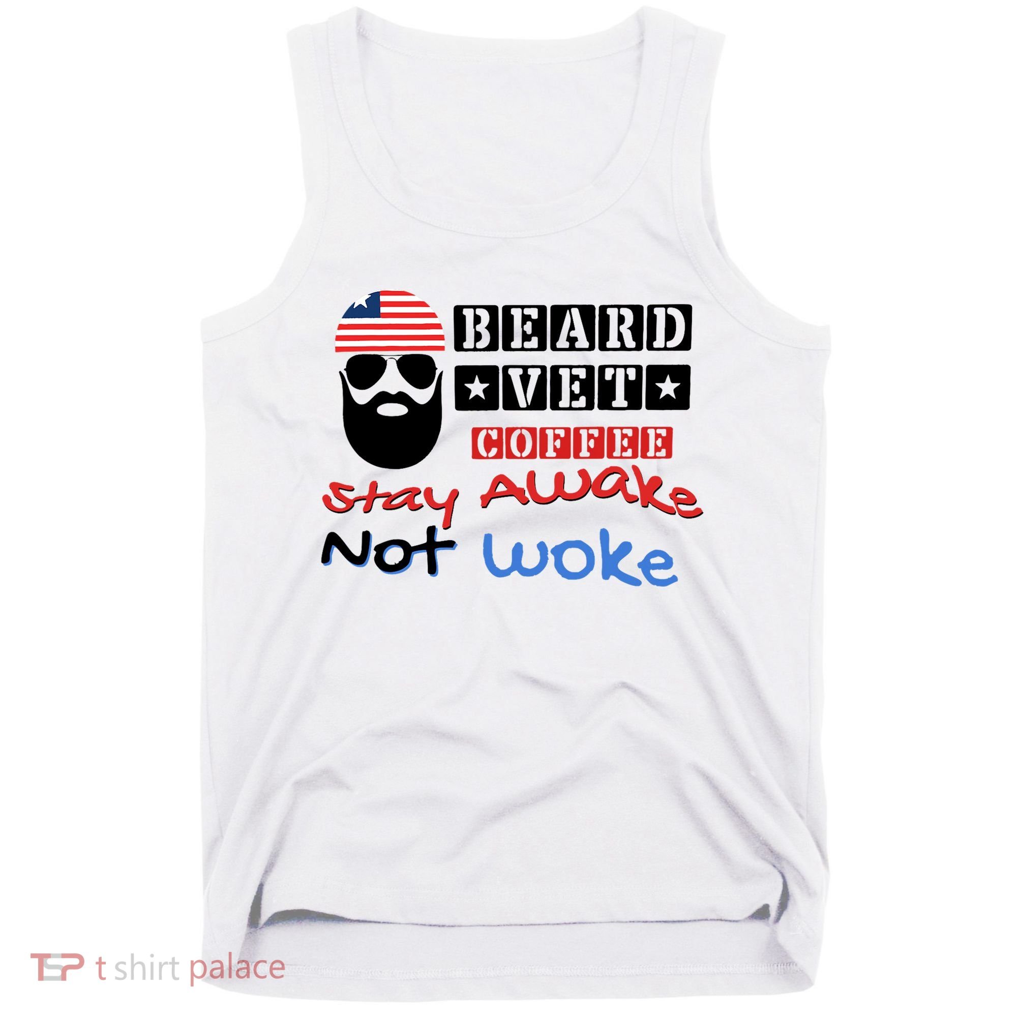 Beard vet coffee happy 4th of july Independence Day Tank Top