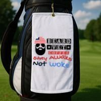 Beard vet coffee happy 4th of july Independence Day Golf Towel thumb 2