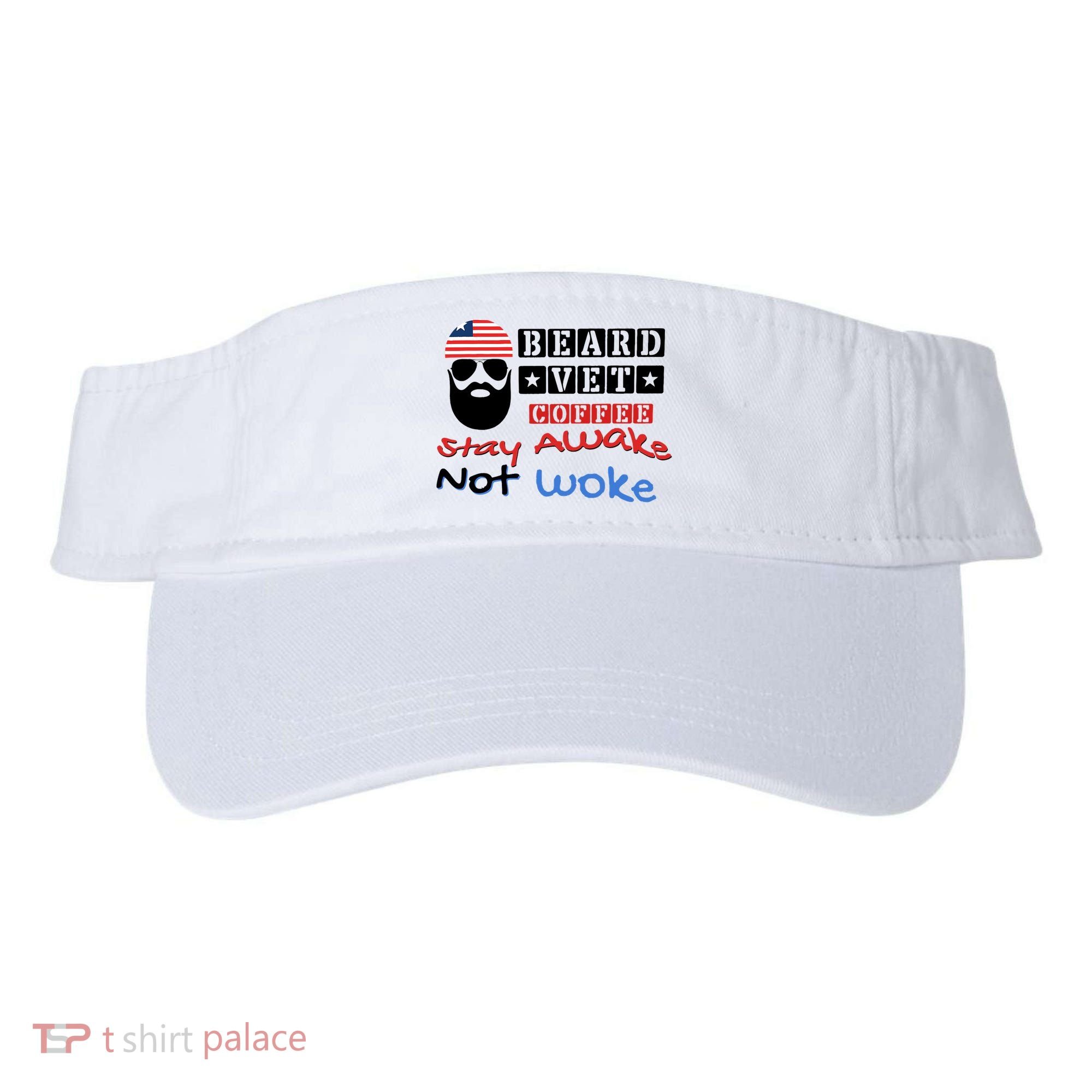 Beard vet coffee happy 4th of july Independence Day Visor