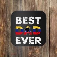 Best Venezuelan Dad Ever Venezuela Daddy FatherS Day Coaster thumb 0